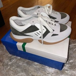 Tory Burch Green Bubble Lace Up Sneakers